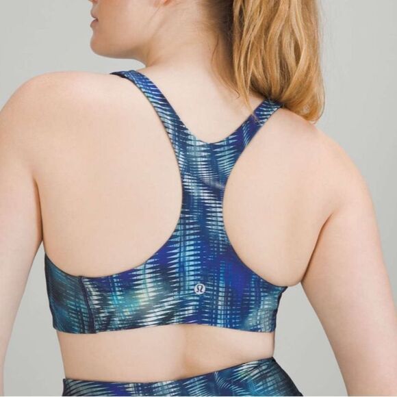 Lululemon Wunder Train Bra *Medium Support, C/D Shapeshifter Flux Blue- Size 12 - Picture 3 of 7